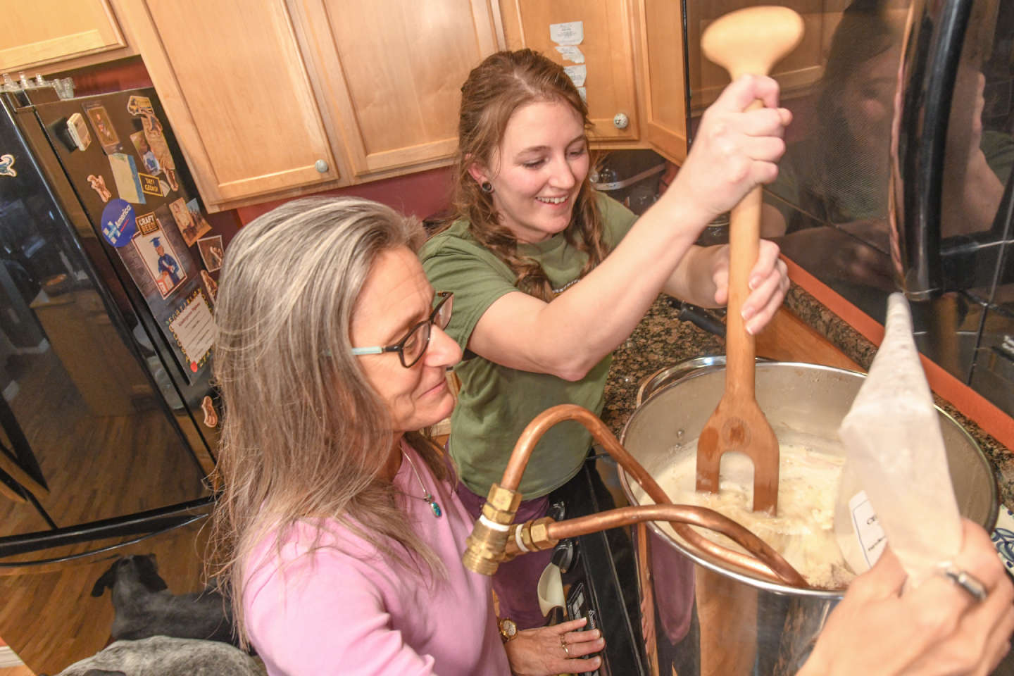 women making beer